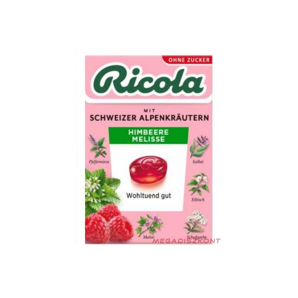 Ricola 40g - Málna-Citromfű (10 db/#)