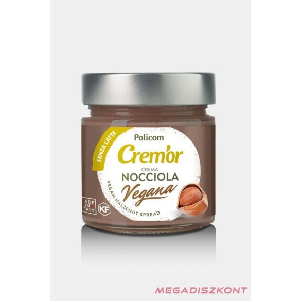 Crem'or vegán mogyorókrém 20% 240g (12 db/#)