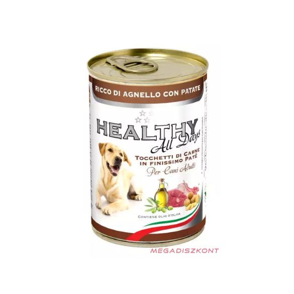 Healthy All Days kutyaeledel konzerv 400g - PATÉ bárány és burgonya (24 db/#)