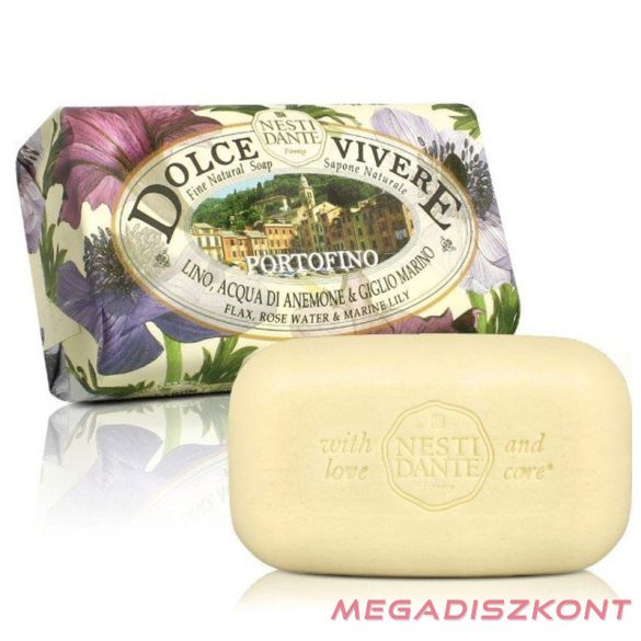 Nesti Dante szappan 250g - Dolce Vivere - Portofino - Len, rózsavíz, tengeri lil