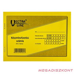   Nyomtatvány készpénzfizetési számlatömb  VECTRA-LINE 50x3 fekvő 1 áfás