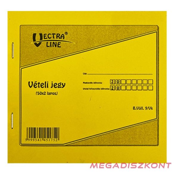 Nyomtatvány vételi jegy VECTRA-LINE 50x2 vegykezelt