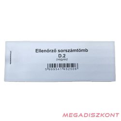   Nyomtatvány ellenőrző sorszámtömb D2 100 lapos 118x40 mm 2 szelvényes vegyes 30 tömb/csomag