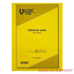   Nyomtatvány felmérési napló VECTRA-LINE A/4 25x5 vegykezelt