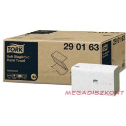   Tork 290163 Soft Singlefold Z hajtogatású kéztörlő, fehér, H3 rendszer, 2 réteg,